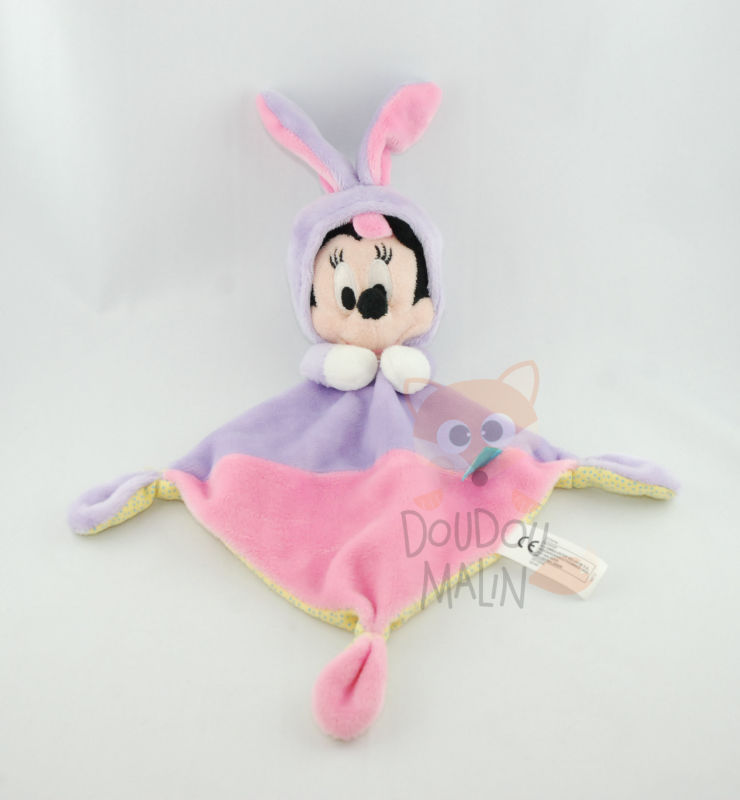  minnie souris rose violet jaune lapin 